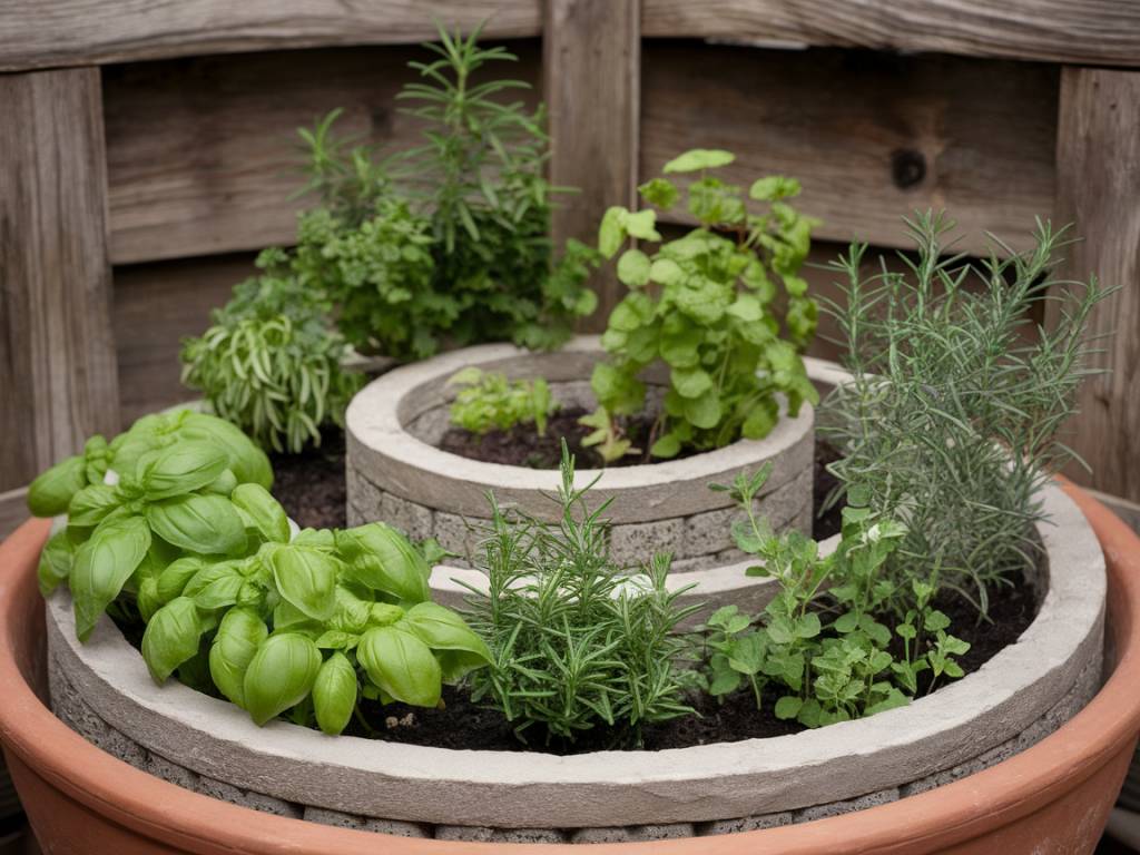 Construisez une spirale aromatique en pierres pour un potager vertical et esthétique.